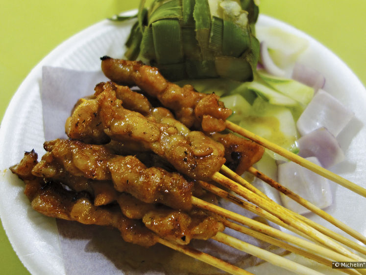 Satay from 168 CMY Satay, a MICHELIN Plate hawker stall. 