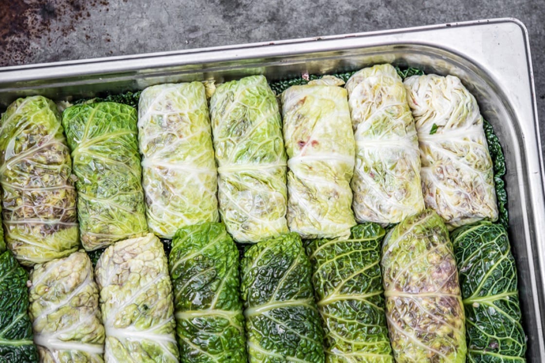 Polish stuffed cabbage rolles