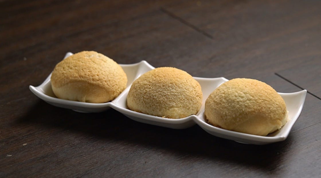 The highly-sought after baked char siu bao.