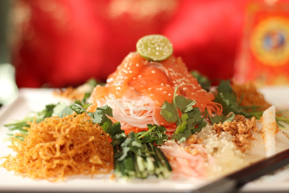 Yusheng, a raw fish salad, is considered a symbol of abundance, prosperity and vigour.