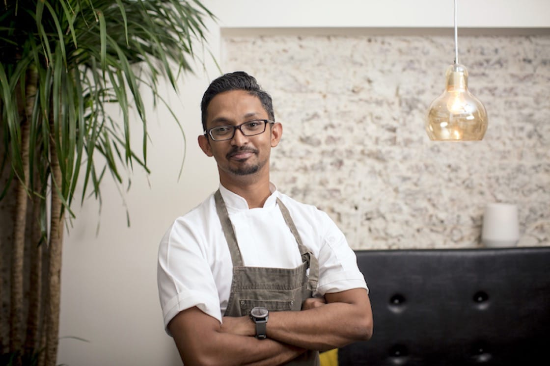 Chef Rishi Naleendra of one-Michelin-starred Cheek By Jowl restaurant in Singapore will showcase fish with leek and bonito butter at The Kitchen Stage. 