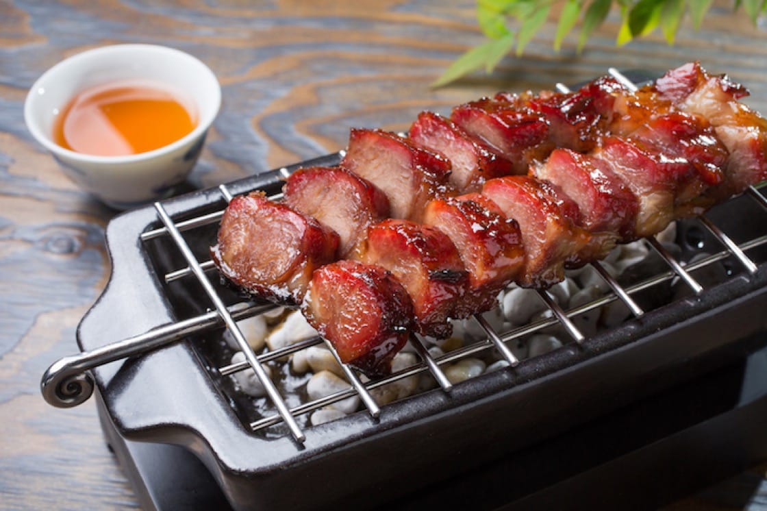 Barbecued honey-glazed Kagoshima black pork