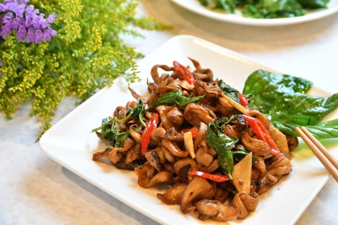 祥和蔬食的塔香脆腸,是一道功夫菜。(圖片:祥和蔬食提供)