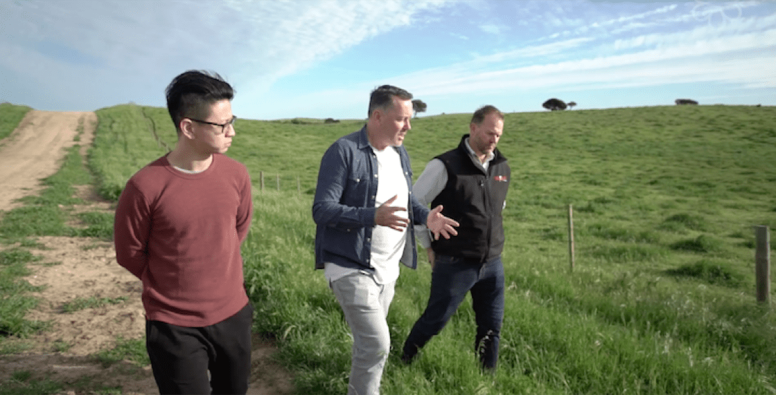 Chef Christopher Millar (middle) interacts with Scott de Bruin (extreme right), who runs Mayura Station, a full-blood wagyu farm in South Australia.