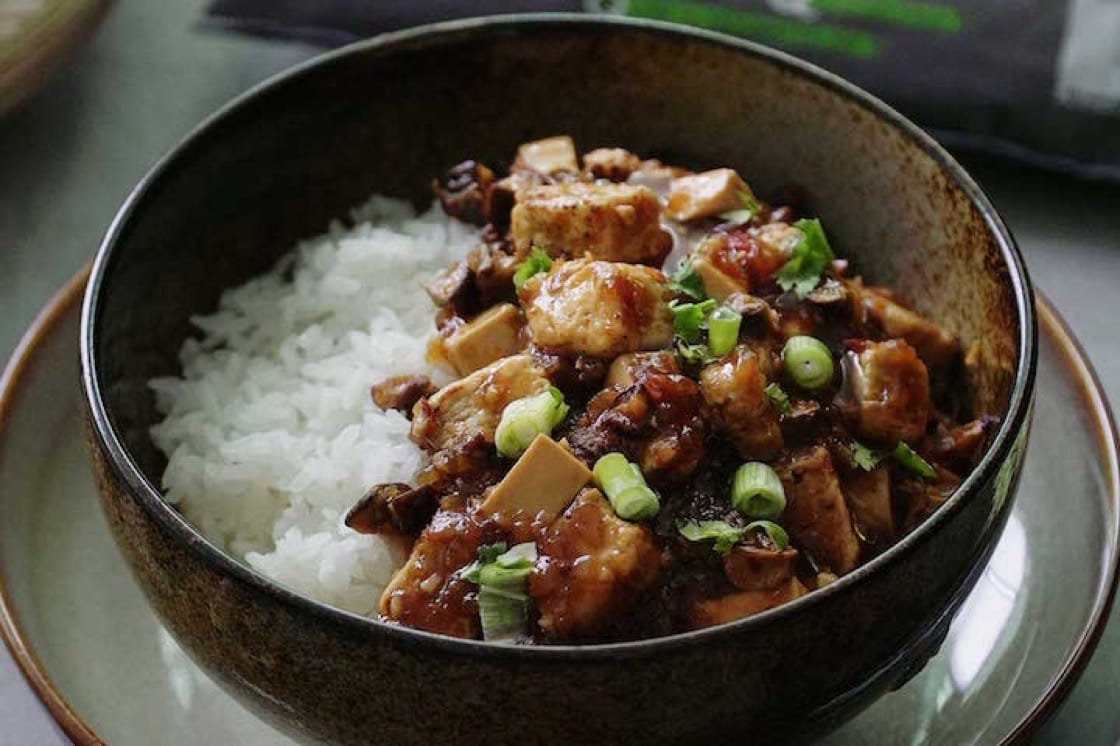 Quorn mince used in vegetarian mapo tofu. (Photo courtesy of Quorn.)