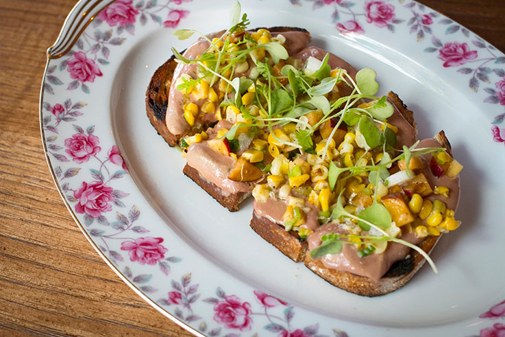 Chicken liver toast at Virtue. (Photo courtesy of Virtue/Facebook.)