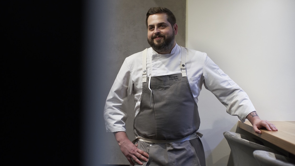 Australia-raised native Basque chef Aitor Jeronimo Orive runs one-MICHELIN-starred Basque Kitchen in Singapore (Pic: Basque Kitchen)