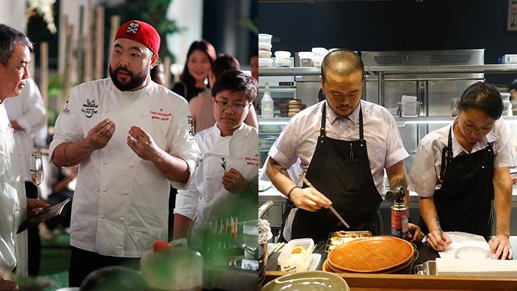 Chefs Andy, Joe and Saki showcase a contemporary interpretation of Thai flavours using modern techniques. <br>Right photo source: 80/20's  Facebook page.