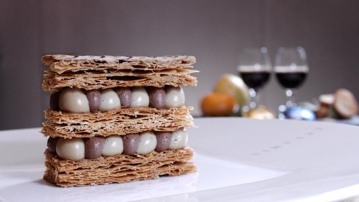 Les Amis' Mille-Feuille Featuring Nespresso Exclusive Selection Kenya Milima (Photo: MICHELIN Guide Digital)