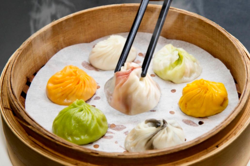 The colourful Xiao Long Bao at Dian Shui Lou (Songshan) (Photo: Dian Shui Lou)