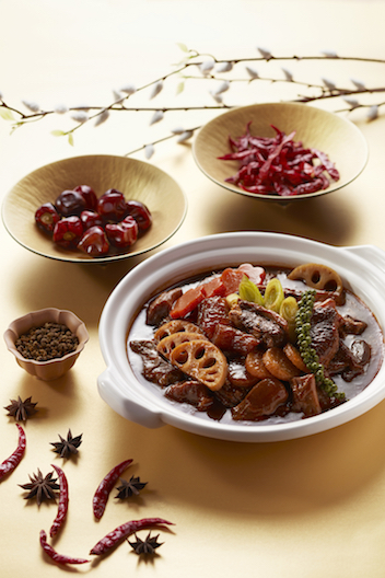 Stewed mala beef brisket and tendon in claypot.jpg