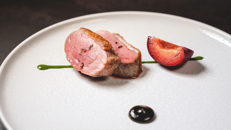 Whitegrass’s menu pays respect for nature and producers, and showcases them in dishes such as the maple leaf duck with Hatcho miso and plum.