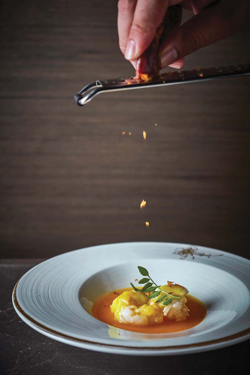 JW Marriott Hotel HK_Man Ho_steamed egg with flathead lobster, dried fish roe and saffron-one-michelin-star.jpg