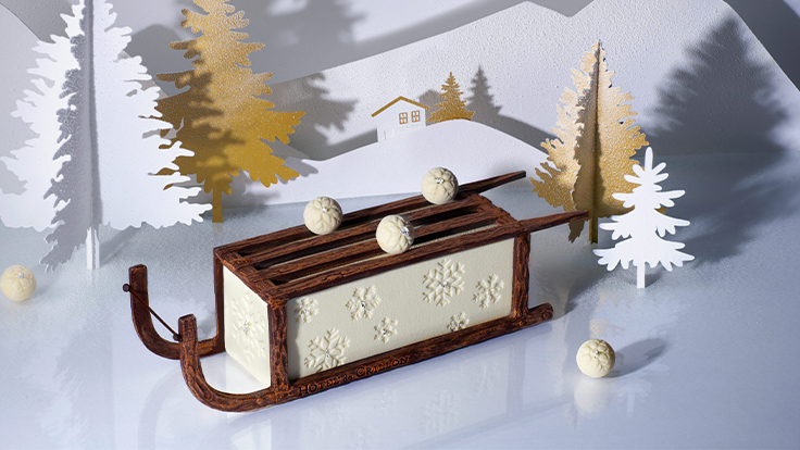 La bûche de Matthieu Carlin (L'Ecrin, Paris) © Rosewood