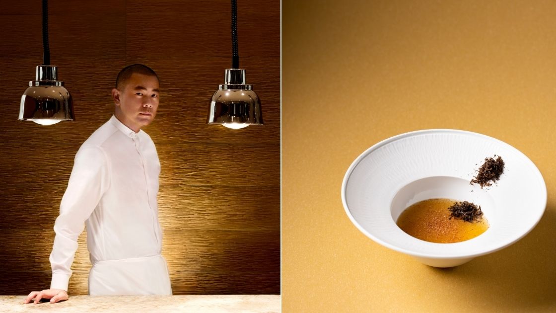 Sichuan Moon welcomes the return of Andre Chiang and a Discovery Menu featuring new dishes such as the truffle with traditional chicken mousse and consommé (Photo: Sichuan Moon)