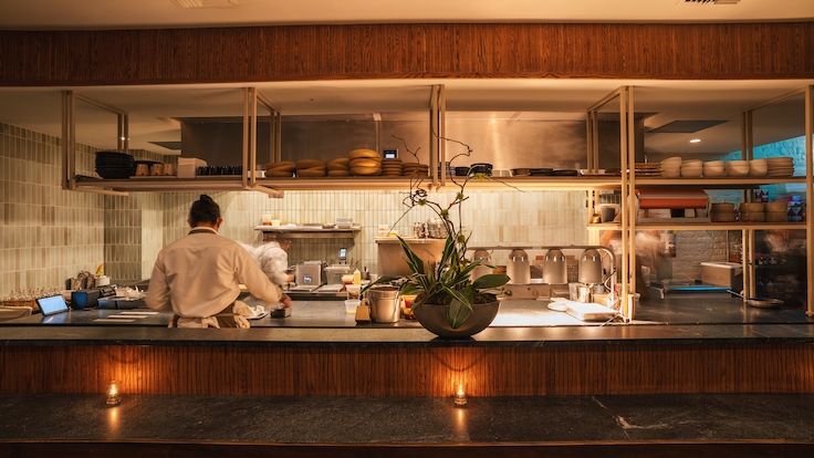 The kitchen at Kasama (Photo: Kristen Mendiola)