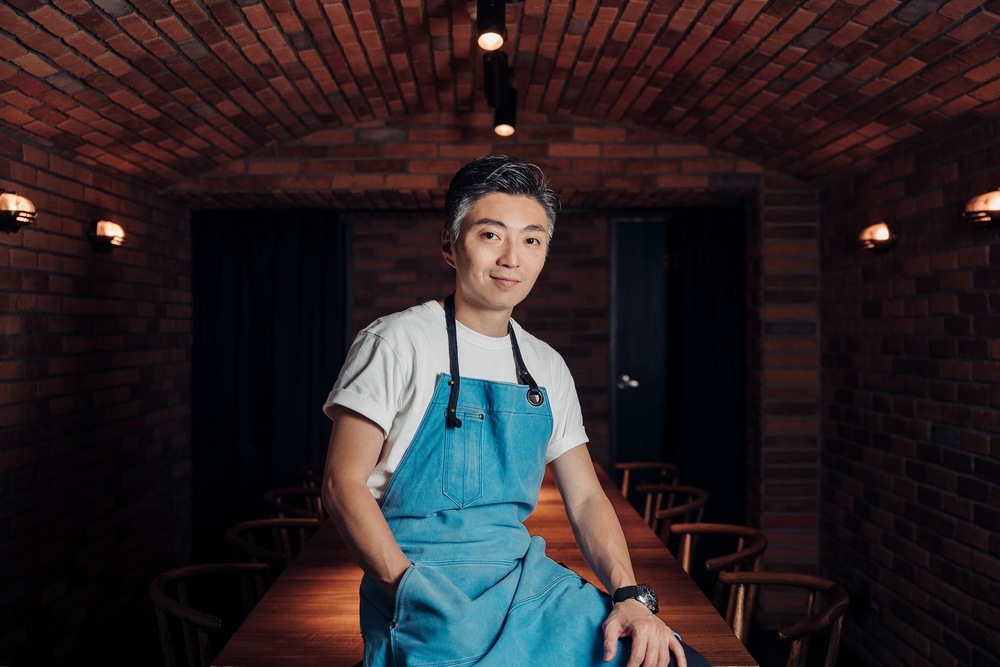 Richie Lin, master chef of MUME, a Michelin recommended restaurant in Taiwan.