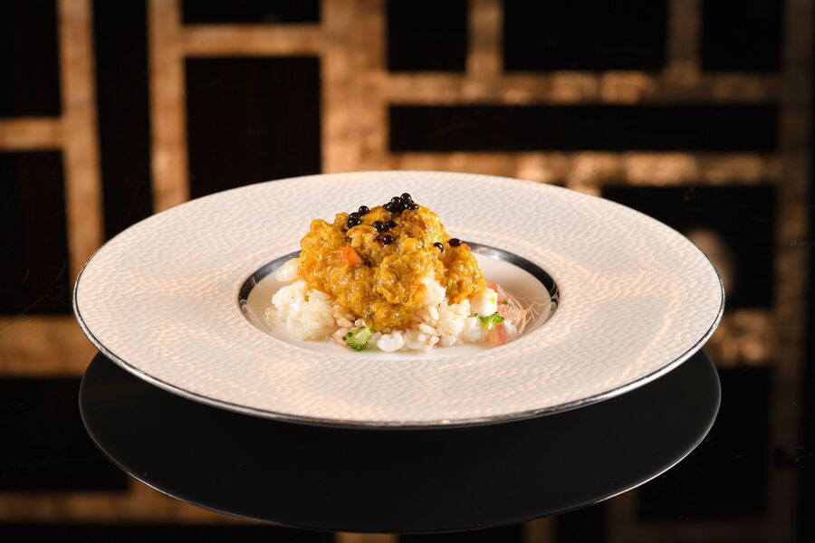 Stir fried lobster with hairy crab roe and egg white from Ming Court. (Photo: Ming Court)