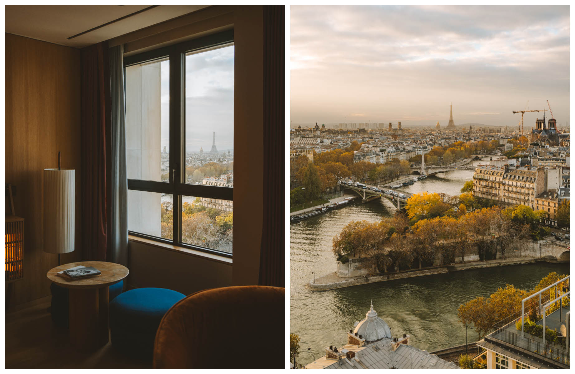 SO/ Paris hotel has some of the best views of Paris, including the Seine River's two central islands. ©Joann Pai