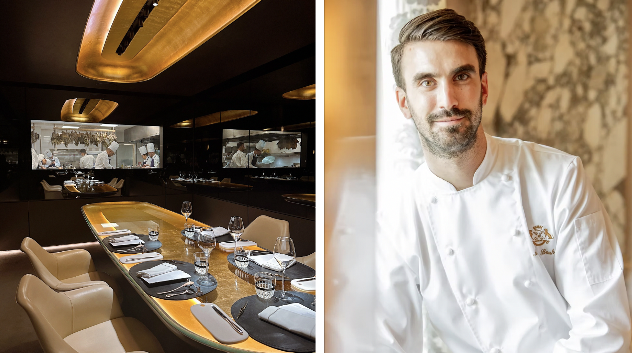 La table cachée du Meurice, et le chef exécutif Amaury Bouhours © Le Meurice