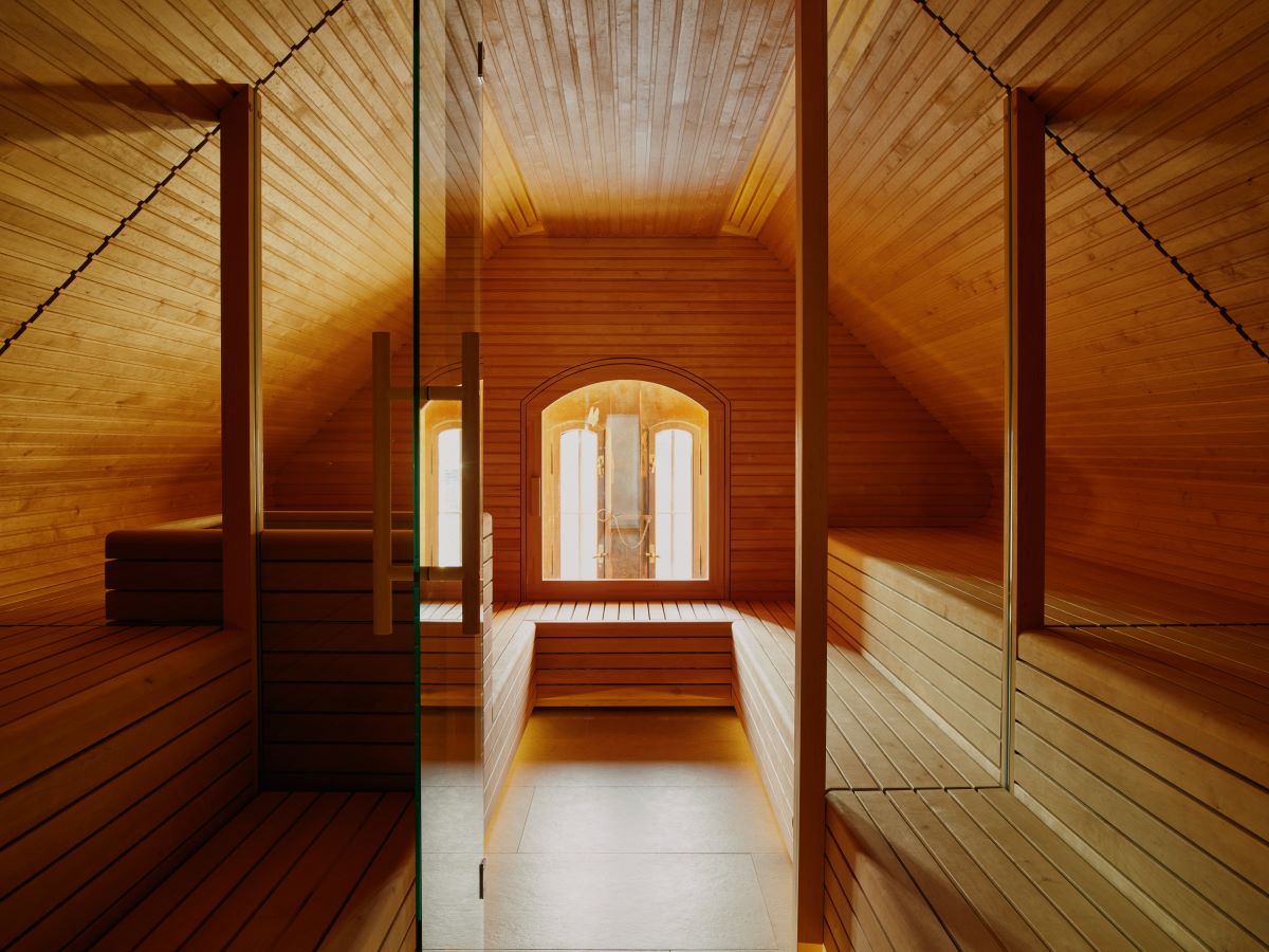 Die Sauna untergebracht unter dem Dach © Wilmina Hotel