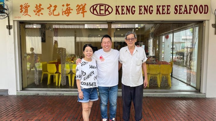 Liew and his parents. (Photo: Mikka Wee)