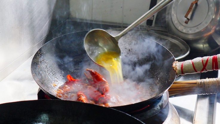 Just before service, the gravy is thickened with egg and cornstarch for a silky finish — perfect over fried rice or with crispy mantou. (Photo: MICHELIN)