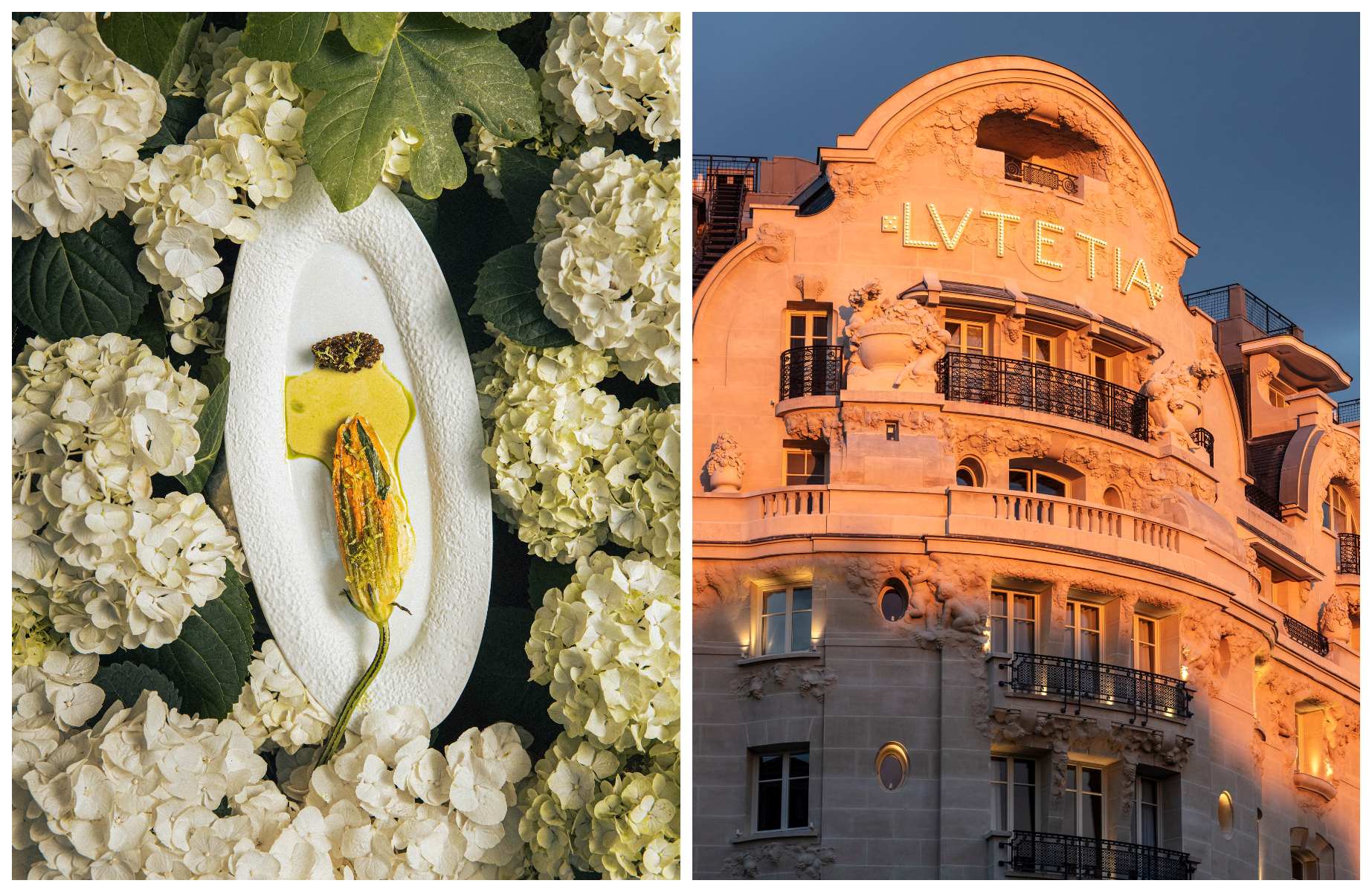 Courgette flowers cooked Provencal style at the Lutetia pop-up. © Florian Domergue