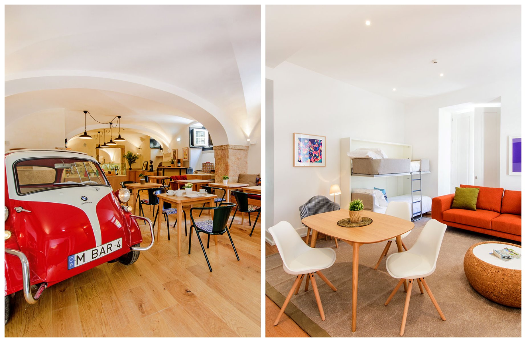 Kids will love the bunk bed rooms, the car in the restaurant and the kids club with lots of activities. © Martinhal Lisbon Chiado Family Suites