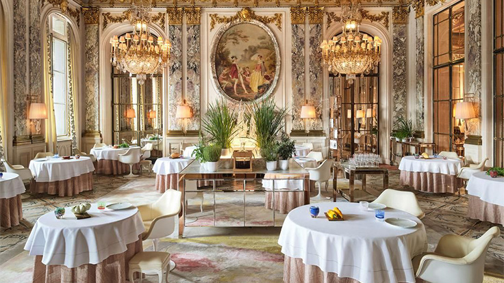 L'intérieur du restaurant Le Meurice Alain Ducasse© Mark Read/Restaurant Le Meurice Alain Ducasse