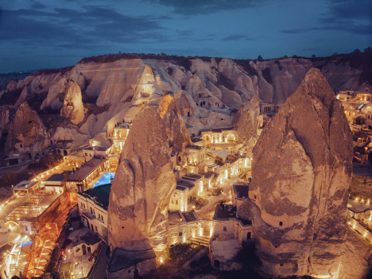 A stunning view of glowing Cappadocia at night. © TGA
