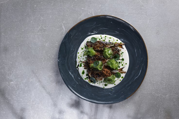 Baltic herring with horseradish sour cream and Latgale salad (© 3 Chefs, Riga)