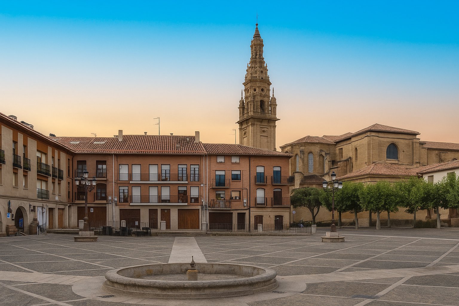 Plaza de España de Santo Domingo de la Calzada, en La Rioja. © Manuel Milan/iStock