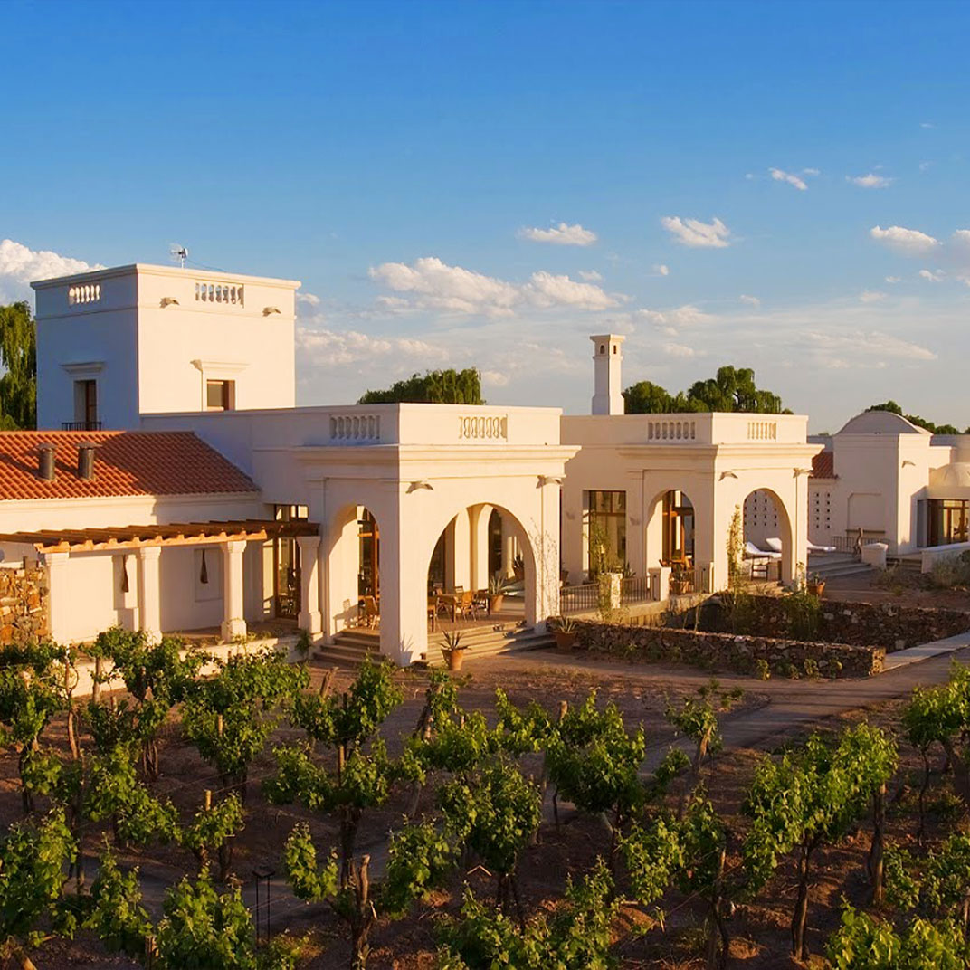 The main building of Cavas Wine Lodge, a luxury hotel in Luján de Cuyo. © Cavas Wine Lodge