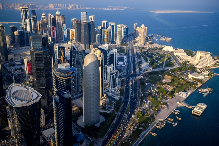 West Bay's towers seen from above showcase Doha's eye-catching coastal skyline from a bird's eye view. Image credit: Qatar Tourism