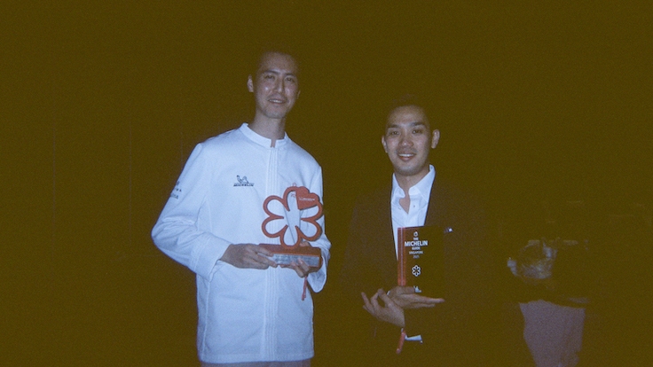 Chef Kazuki Arimoto and Jose Suizo of newly minted one-MICHELIN-Starred Omakase @ Stevens. Congratulations! (Photo by Omakase @ Stevens)