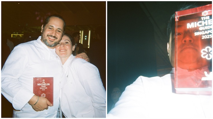 L: Chefs Francisco Araya and Fernanda Guerrero of 1-Star Araya (Photo by Willy Monroy of 1-Star milpa); R: Chef + Selfie = Chelfie (Photo by Zor Tan of 1-Star Born)