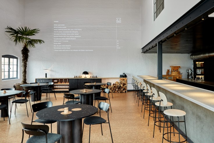 Silo's stylish, pared-back dining room in East London's Hackney Wick. © Sam A. Harris