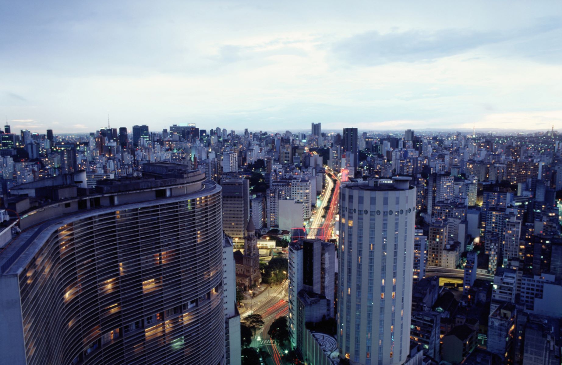 Downtown São Paulo, with Copan in the foreground. © luoman/iStock