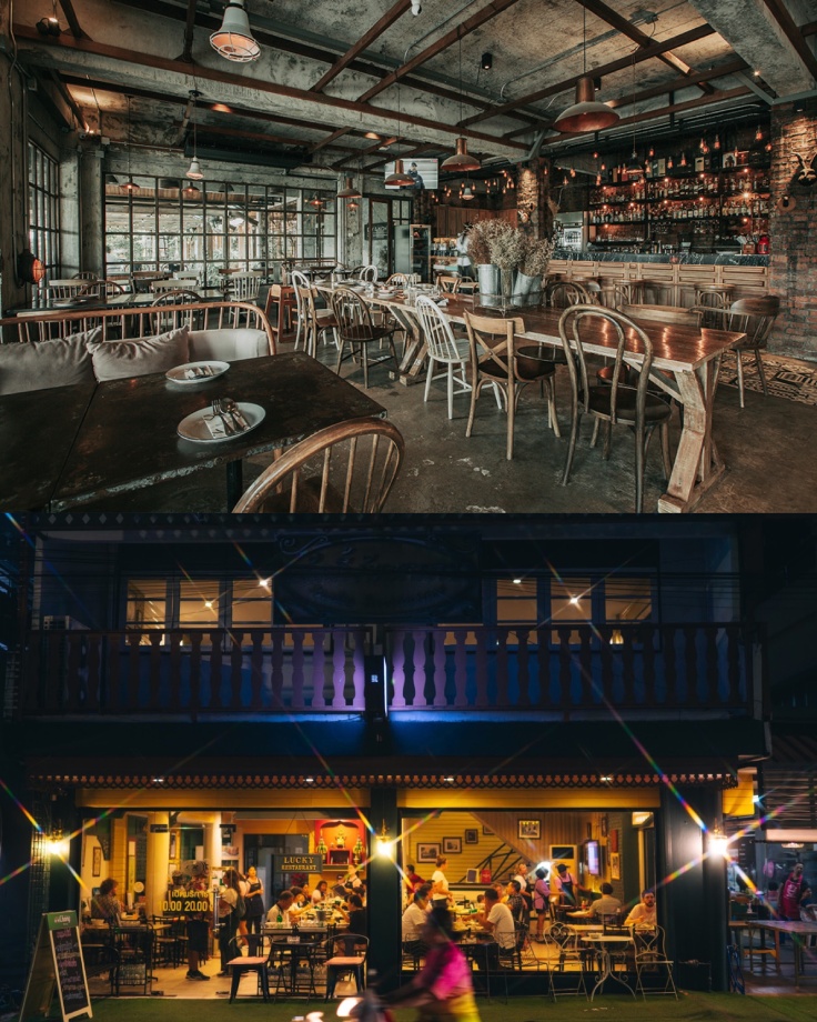 Explore restaurants with diverse cuisines in Surat Thani at Day & Night and Lucky. (© Day & Night, Anuwat Senivansa Na Ayudhya/ MICHELIN Guide Thailand)