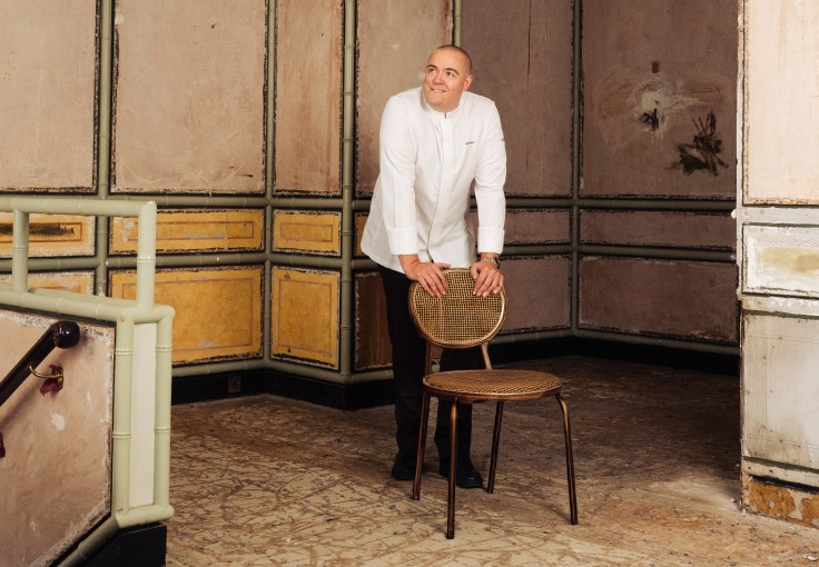 Matt Abé on the construction site for his new London restaurant, Bonheur. © Fox Communications