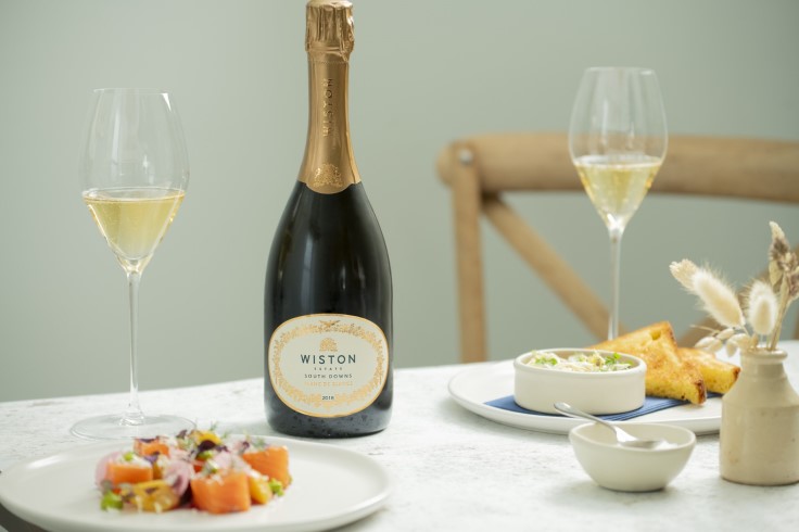 One of the Wiston Estate's several varieties of sparkling wine. © Wiston Estate