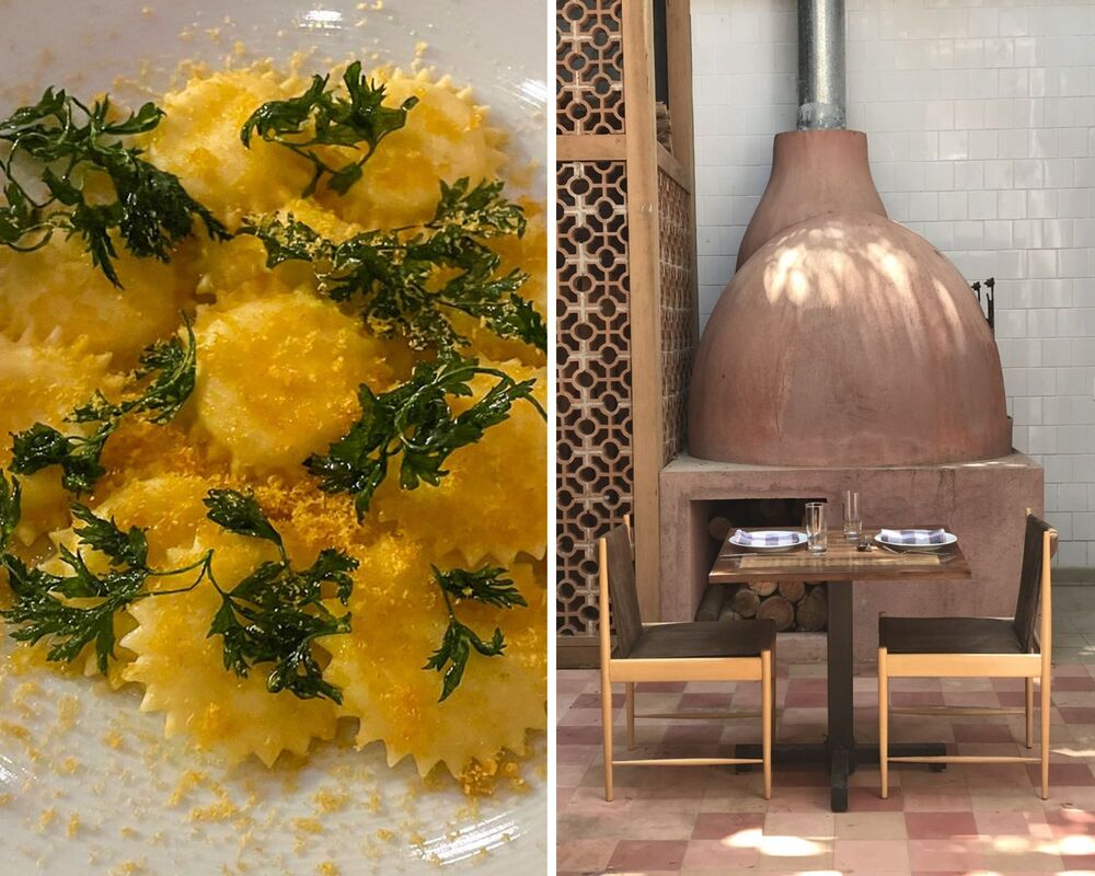 O acolhedor restaurante Sud, o Pássaro Verde, oferece uma cozinha brasileira elaborada com produtos locais. © Roberta Sud/Sud, O Pássaro Verde Café