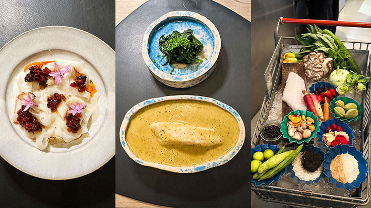 Dishes and Ingredient Cart at Mraz & Sohn © Annette Sandner