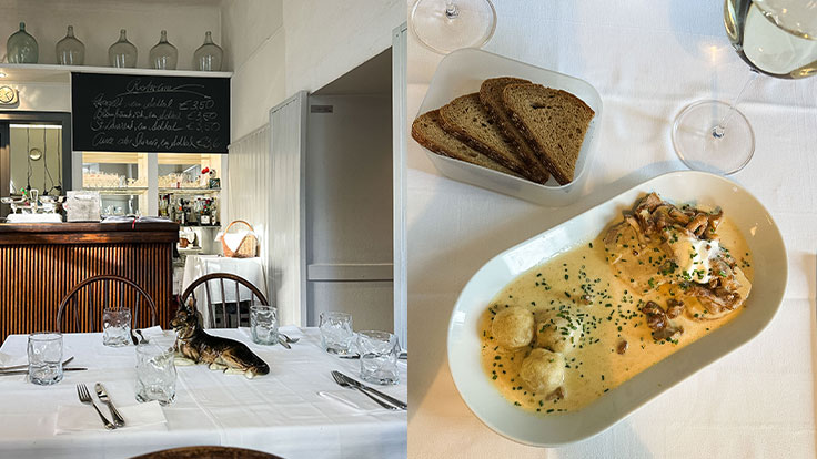 Dining Room and Dish at Woracziczky © Annette Sandner