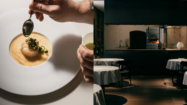 Scallop © Griesbacher Tafner and Open-Fire Kitchen at Doubek © Julius Hirtzberger