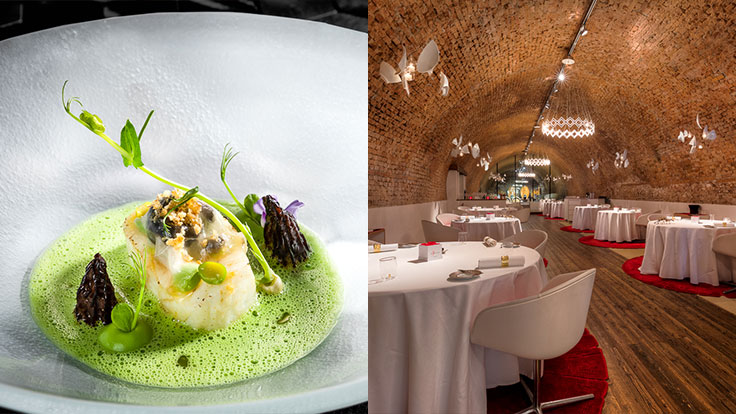 Dish and Dining Room at Restaurant Amador © Lukas Kirchgasser / Amador