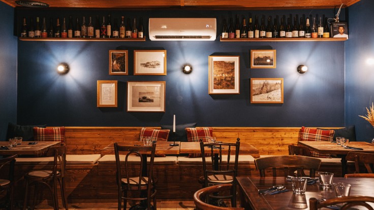 The interior of Iszkor, which Ádám and Luca created themselves with help from friends and family