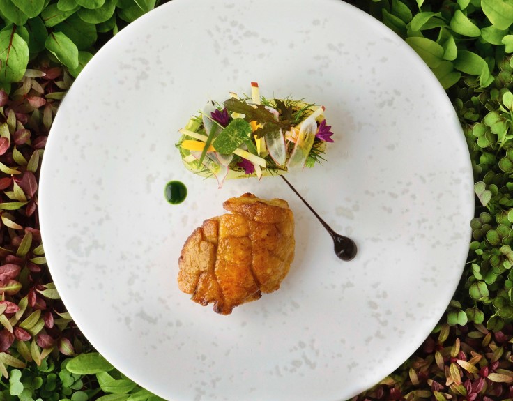 A delicate construction from Restaurant Andrew Fairlie at Gleneagles. © Jean Cazales