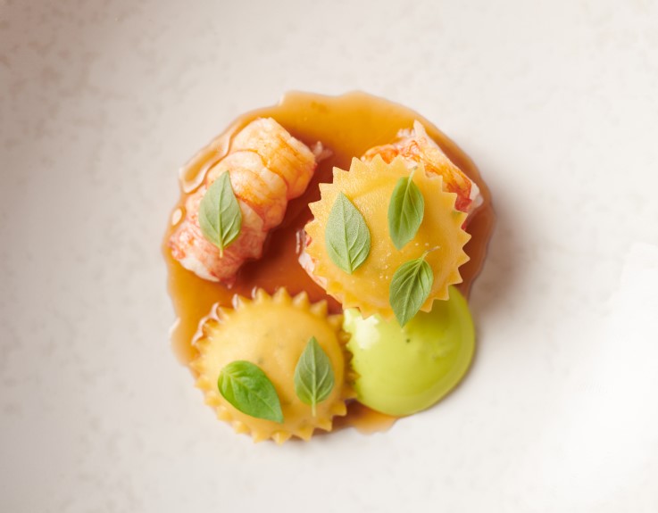 Beautifully presented, MICHELIN-Starred cooking at The Oak Room. © Jack Hardy